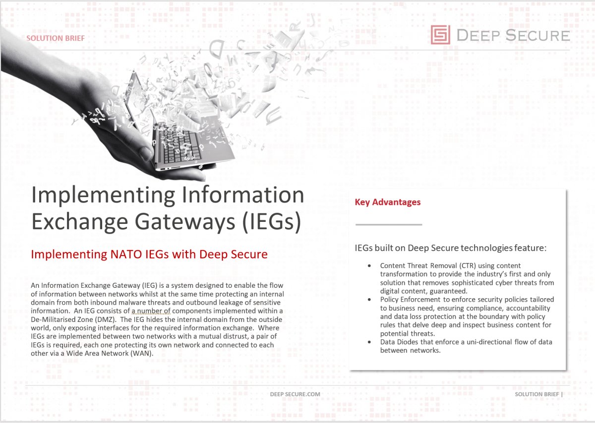 Implementing NATO Information Exchange Gateways (IEGs)