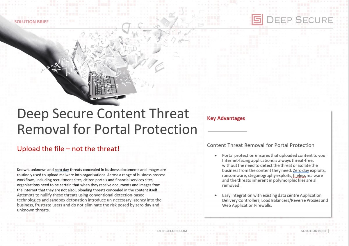 Content Threat Removal for Portal Protection