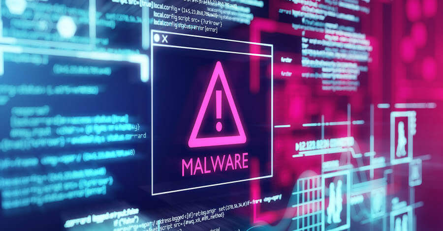 malware warning on screen