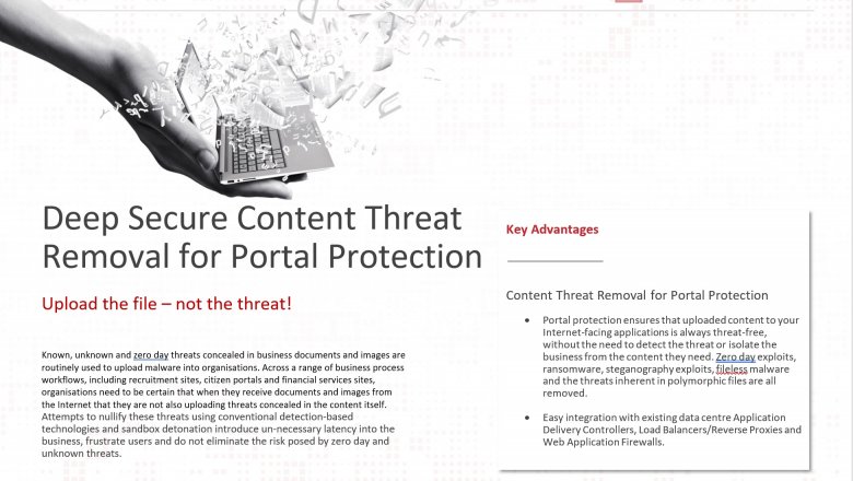 Content Threat Removal for Portal Protection